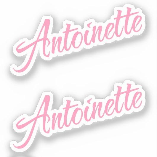 Antoinetnaam x2 vinyl sticker (Voorkant)