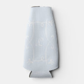 Antoinette Blue Elegant Emblem Filigree Flesjeskoeler (Voorkant)