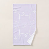 Antoinette Lavender Élégant Emblème Filigree (Serviette à main)