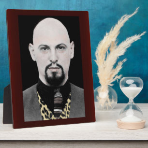 Anton LaVey 8x10 stand-upportret Fotoplaat