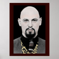 Anton LaVey Portrait Poster 18x24