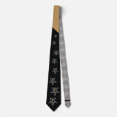 Anton LaVey Sigil Abstrait Wave Cravate {Gold} (Devant)