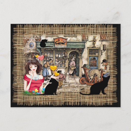 Anton Pieck - Chemicaliënshop Briefkaart (Voorkant)