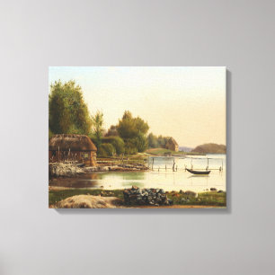 Anton Thorenfeld - Landschap in Svendborg Sund Canvas Afdruk