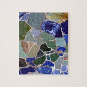 Antoni Gaudi Blauwe Mozaïeken Legpuzzel