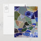 Antoni Gaudi Blue Mosaics Briefkaart (Voorkant / Achterkant)