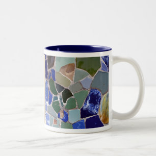 Antoni Gaudi Blue Mosaics Tweekleurige Koffiemok