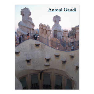 Antoni Gaudí Casa Milà Barcelona Foto Afdruk
