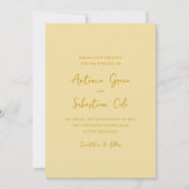 Antonia Butter Geel Elegant Huwelijk Save The Date (Voorkant)