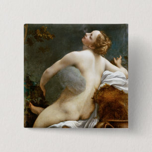 Antonio Allegri, Correggio Jupiter en Io Vierkante Button 5,1 Cm