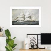 Antonio Jacobsen The British barque Dunearn Poster (Thuiskantoor)