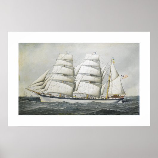 Antonio Jacobsen The British barque Dunearn Poster (Voorkant)