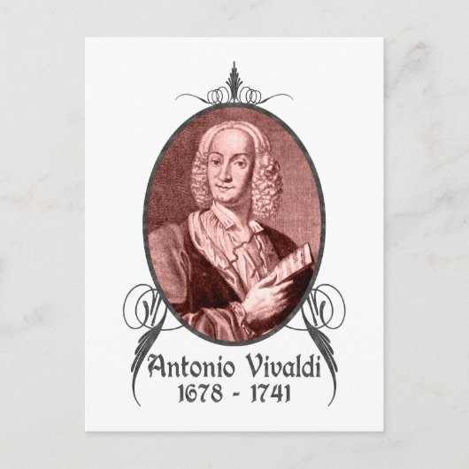 Antonio Vivaldi Briefkaart (Voorkant)