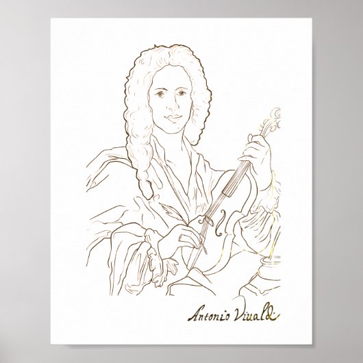 Antonio Vivaldi Poster (Voorkant)