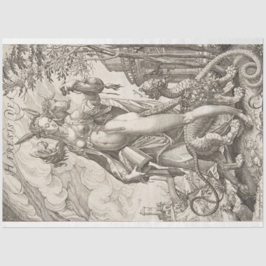 Antonius Eisenhoit - Haeresis Dea Decoupage Paper Tissuepapier (Voorkant)