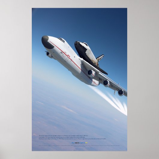 Antonov An-225 Mrija & Buran Spaceshuttle Poster (Voorkant)