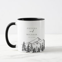 ANTORA Black & White Mountains Weddennames