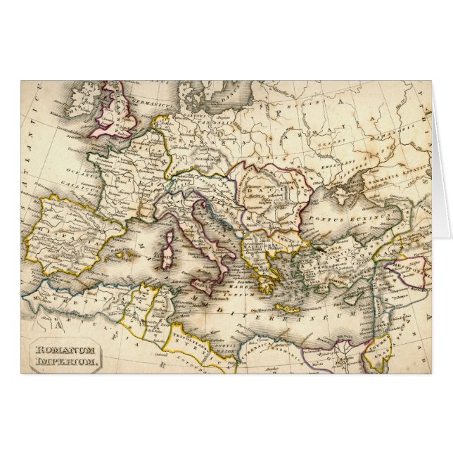 Antquie Map van Oude Romeinen (Voorkant Horizontaal)