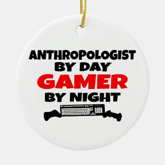 Antropoloog Gamer Keramisch Ornament (Voorkant)