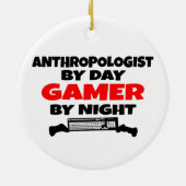 Antropoloog Gamer Keramisch Ornament (Achterkant)