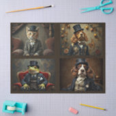 Antropomorfe dieren, kat, hond, kikker tissuepapier (Craft)