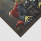 Antropomorfe dieren, kat, hond, kikker tissuepapier (Detail)