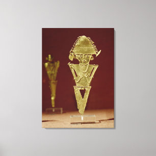 Antropomorfe figuur van een krijger canvas afdruk