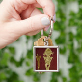 Antropomorfe figuur van een krijger sleutelhanger (Hand)