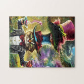 antropomorfe kat Mad Hatter Fantasy Fairytale Legpuzzel (Horizontaal)