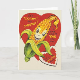  antropomorfe maïs Valentijn Feestdagen Kaart