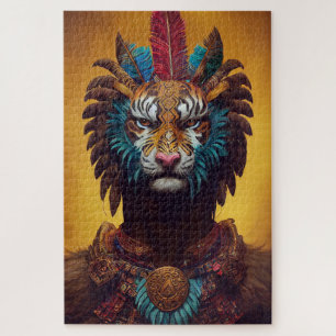 Antropomorfe tijgerpuzzel legpuzzel