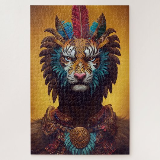 Antropomorfe tijgerpuzzel legpuzzel (Verticaal)