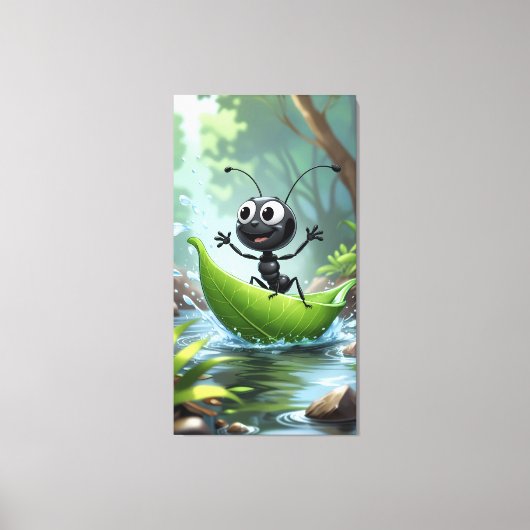 Ant's Adventure: een grillige reis Canvas Print (Voorkant)