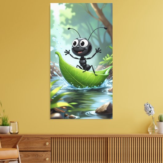 Ant's Adventure: een grillige reis Canvas Print (Insitu (Woonkamer))