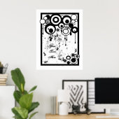 Ants & Circles - Zwart-wit Poster (Thuiskantoor)