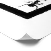 Ants & Circles - Zwart-wit Poster (Hoek)