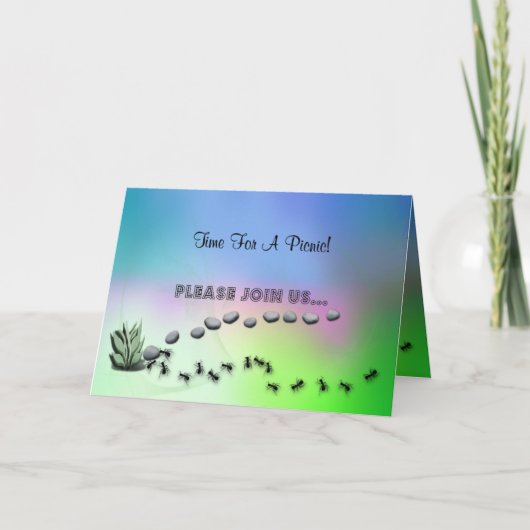 Ants die op een picknick-uitnodiging gaan (Voorkant)