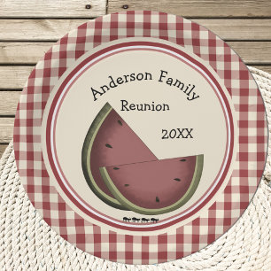 Ants en Watermeloen Picnic Papieren Bordje