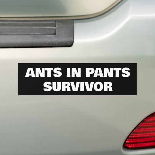 Ants in Pants Survivor Bumpersticker (Op auto)