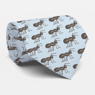 Ants Marching Picnic Ant Black Blue Insect Print Stropdas