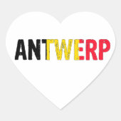 Antwerpen België Hart Sticker (Voorkant)
