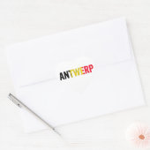 Antwerpen België Hart Sticker (Envelop)