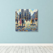 Antwerpen België Kathedraalplein Huisdecoratie Canvas Afdruk (Insitu (Houten vloer))