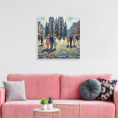 Antwerpen België Kathedraalplein Huisdecoratie Canvas Afdruk (Insitu (Woonkamer))