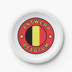 Antwerpen België Papieren Bordje