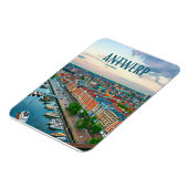 Antwerpen België Photo Vintage Magneet (Linkerzijde)