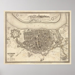 Antwerpen, België Poster