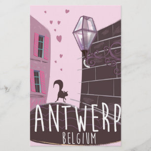 Antwerpen, België Reisposter Briefpapier