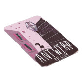 Antwerpen, België Reisposter Magneet (Rechterzijde)