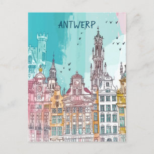 Antwerpen België Reizen Briefkaart